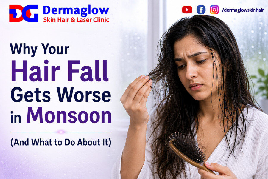 Read more about the article Why Your Hair Fall Gets Worse in Monsoon (And What to Do About It)