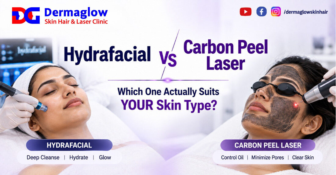 Read more about the article Hydrafacial vs Carbon Peel Laser: Which One Actually Suits YOUR Skin Type?