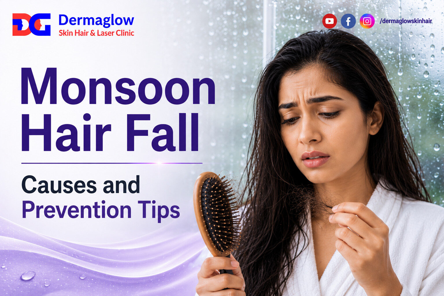 Read more about the article Monsoon Hair Fall: Causes and Prevention Tips